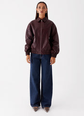 Holland Bomber Jacket-wine