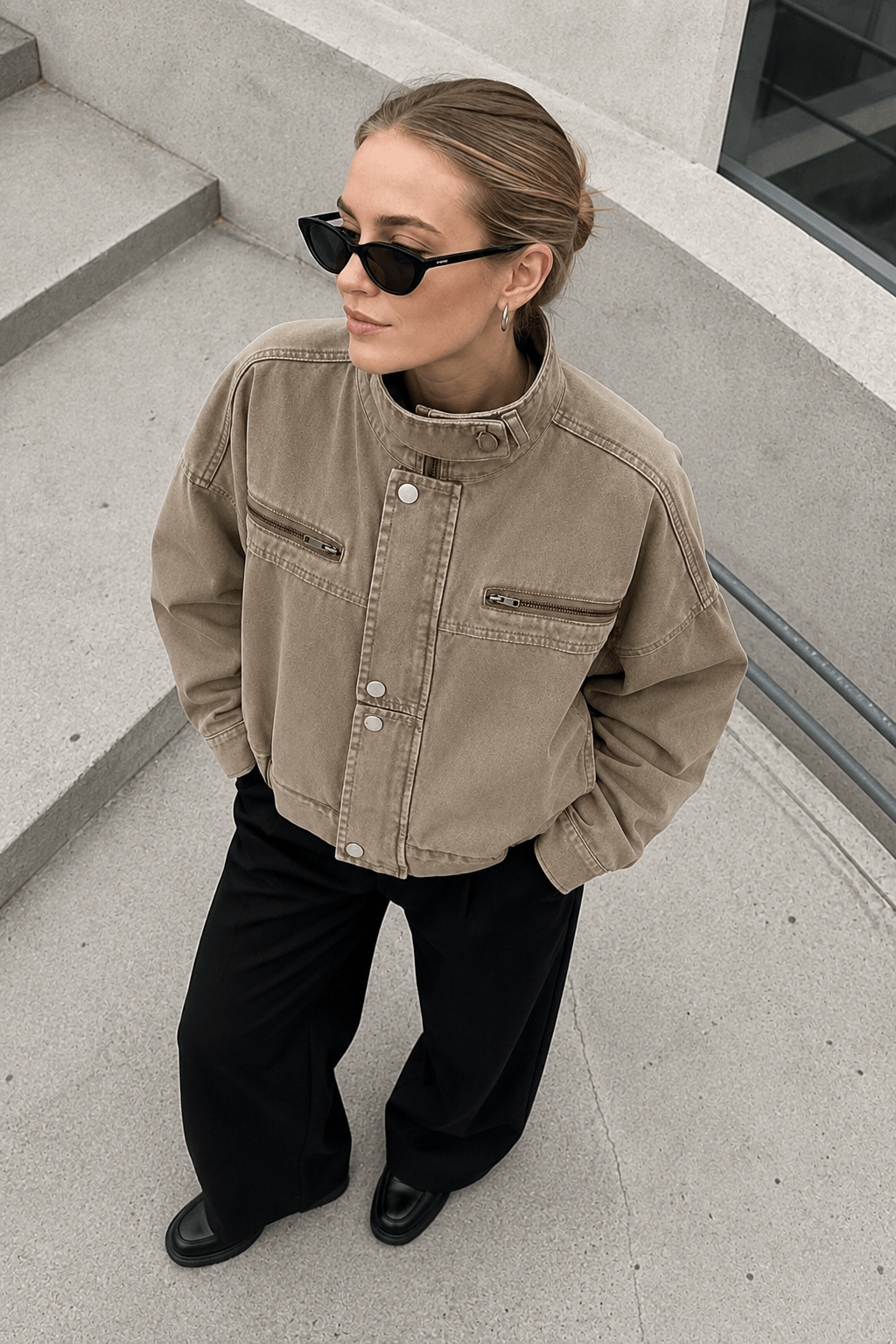 Denim Workwear Cropped Jacket