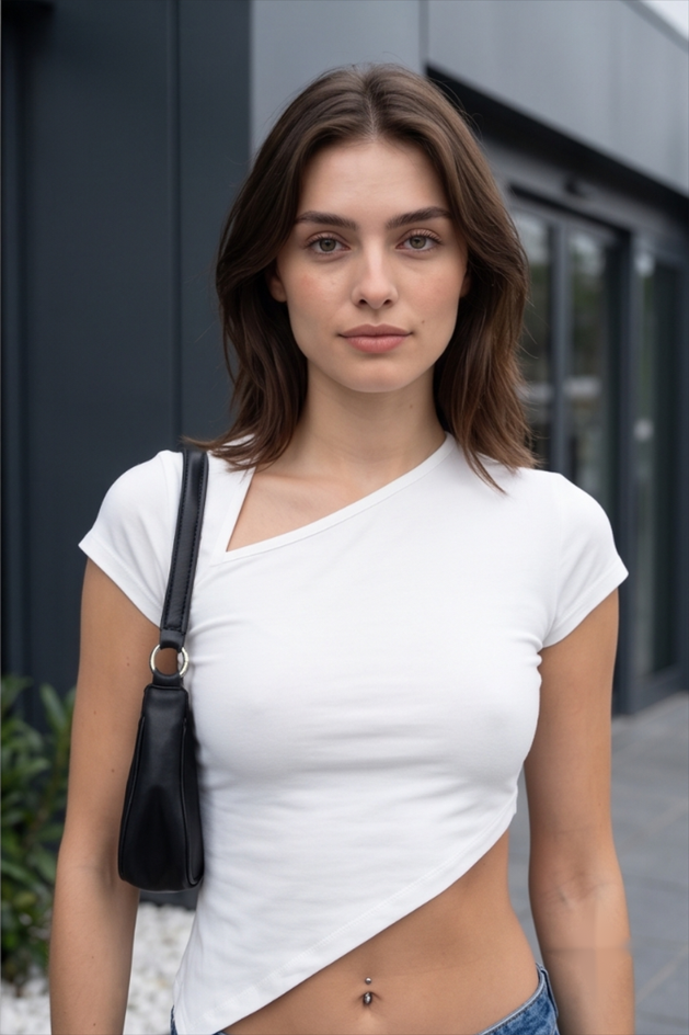 Fluffy Contrast Panel Micro Skirt