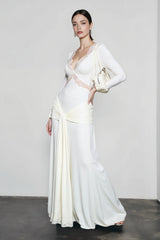 Flutter Sleeve Mermaid Hem Vacation Dress