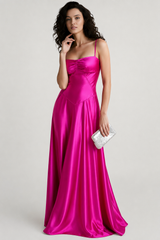 Sexy Cami Slim Fit Back Tie Long Prom Dress