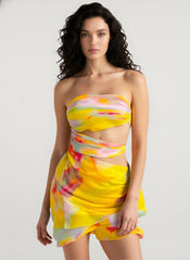 Floral Off Shoulder Cutout Vacation Dress