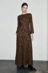 Elegant O-neck High Waist Evening Party Streetwear Maxi Dress