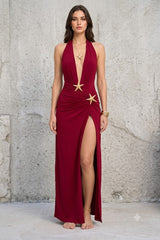 Fashionable V-Neck Split Loose Party Dress