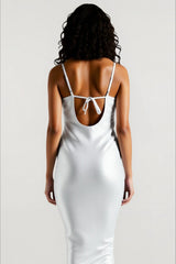Sultry Open Back Slip Dress