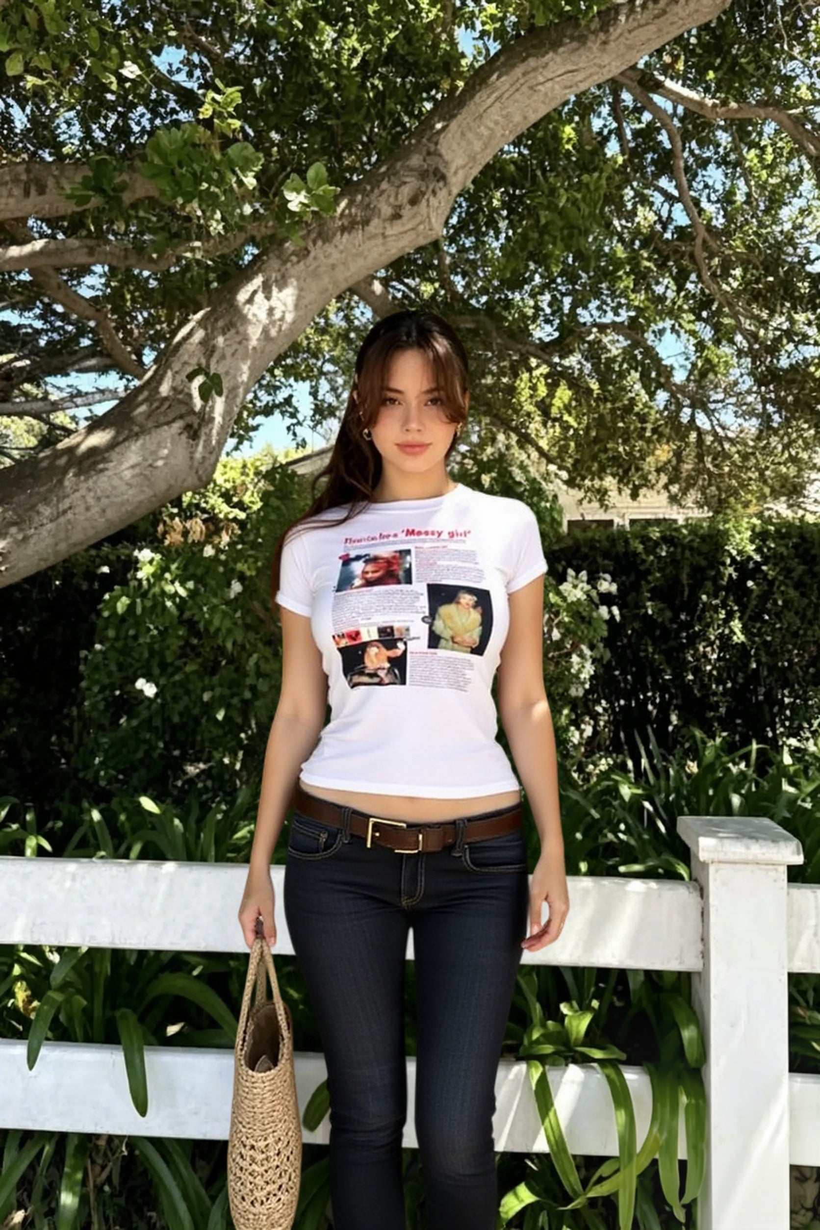 Gothic Letter Fairy Crop T-shirt
