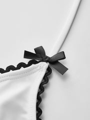 Bow Detail Tie-Back Swimsuit