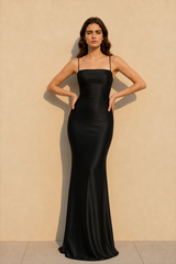 Chic Solid Cami Tube Slim Backless Maxi Dress