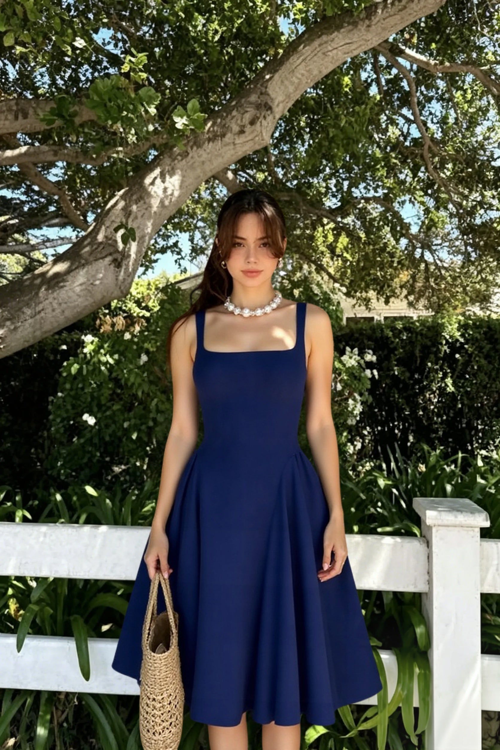 Sleeveless Cami Midi Work Dress