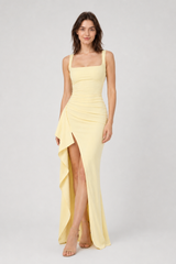 Sexy Spaghetti Strap High Slit Maxi Party Dress