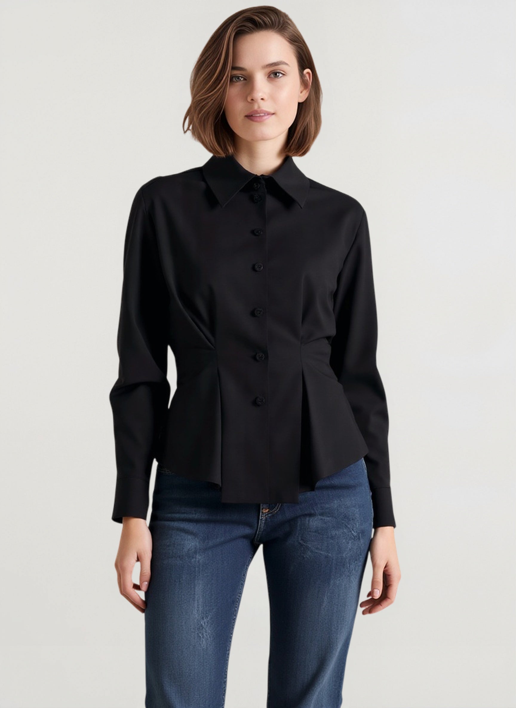 Luxe Tailored Collared Blouse