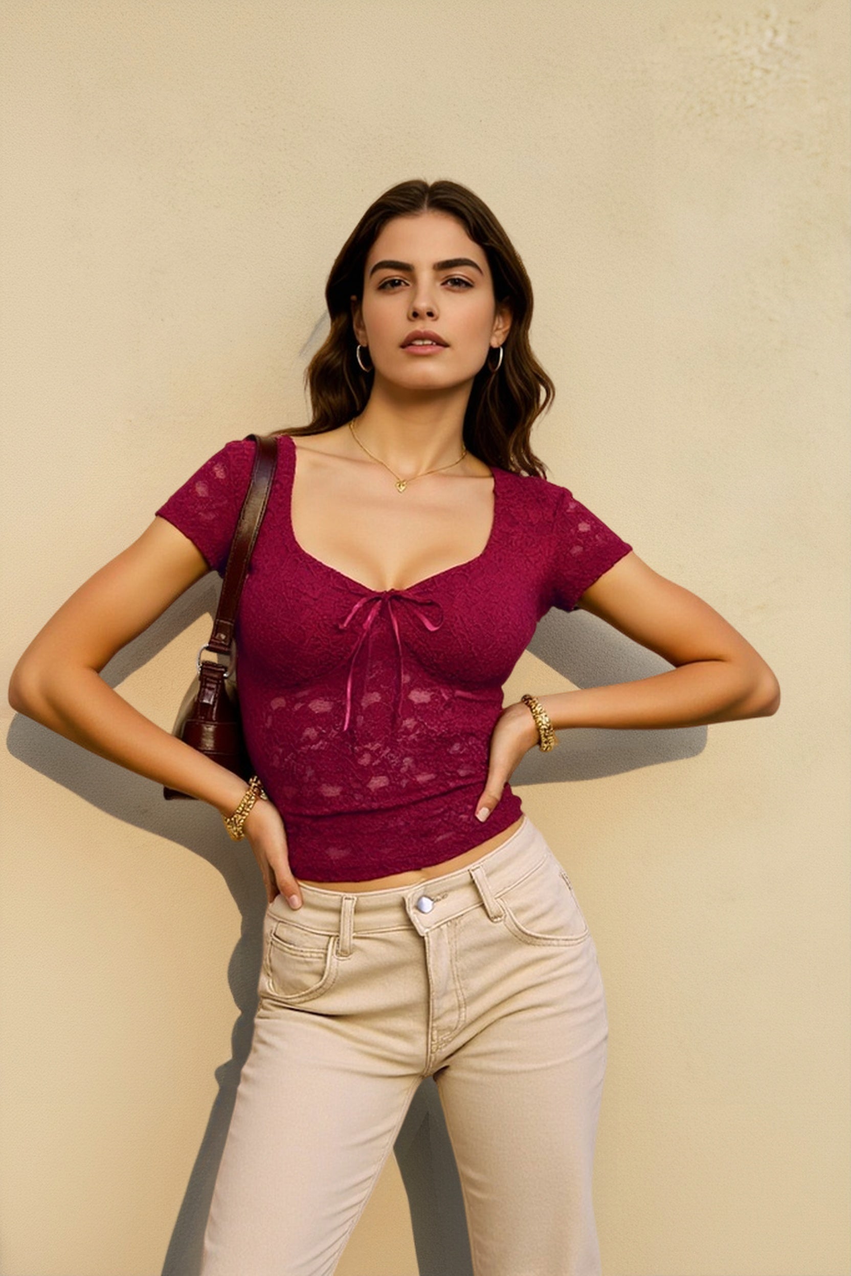 Vintage Lace Slim T-shirts