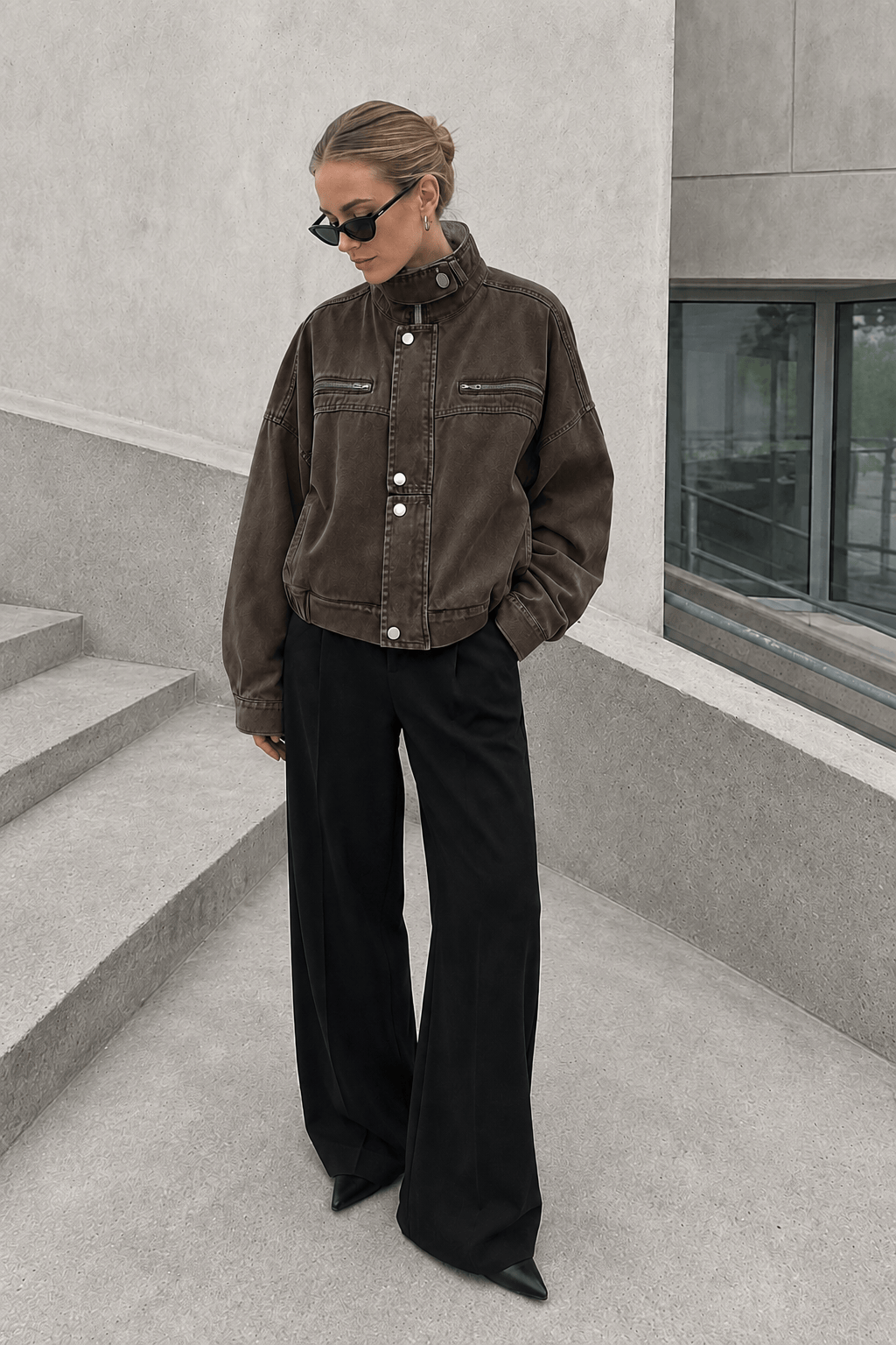 Denim Workwear Cropped Jacket