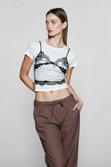 Vintage Lace Fitted T-shirts