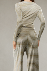 Stripe Button Cord Easy Two Piece Set