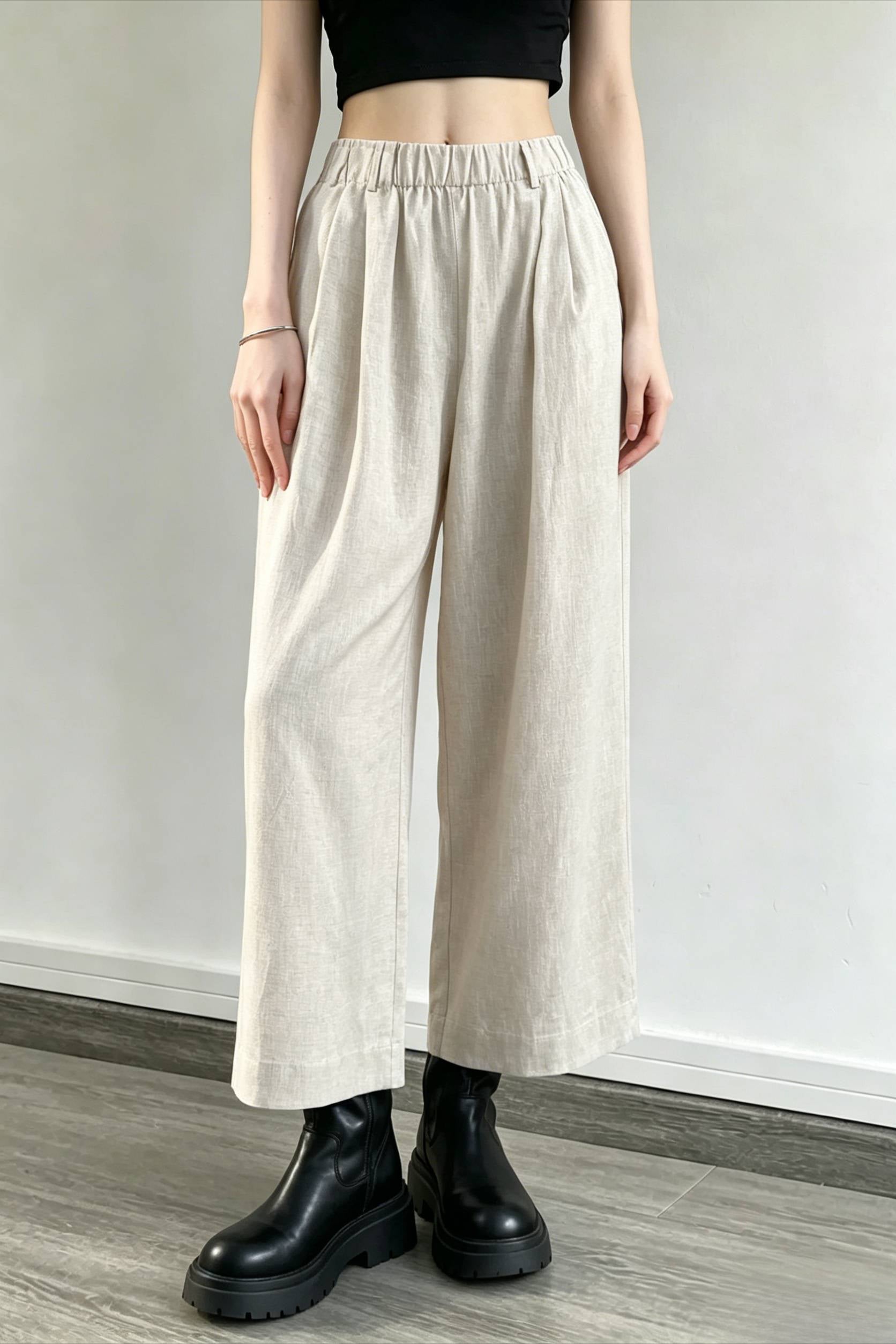 Breathable Linen Straight Pants