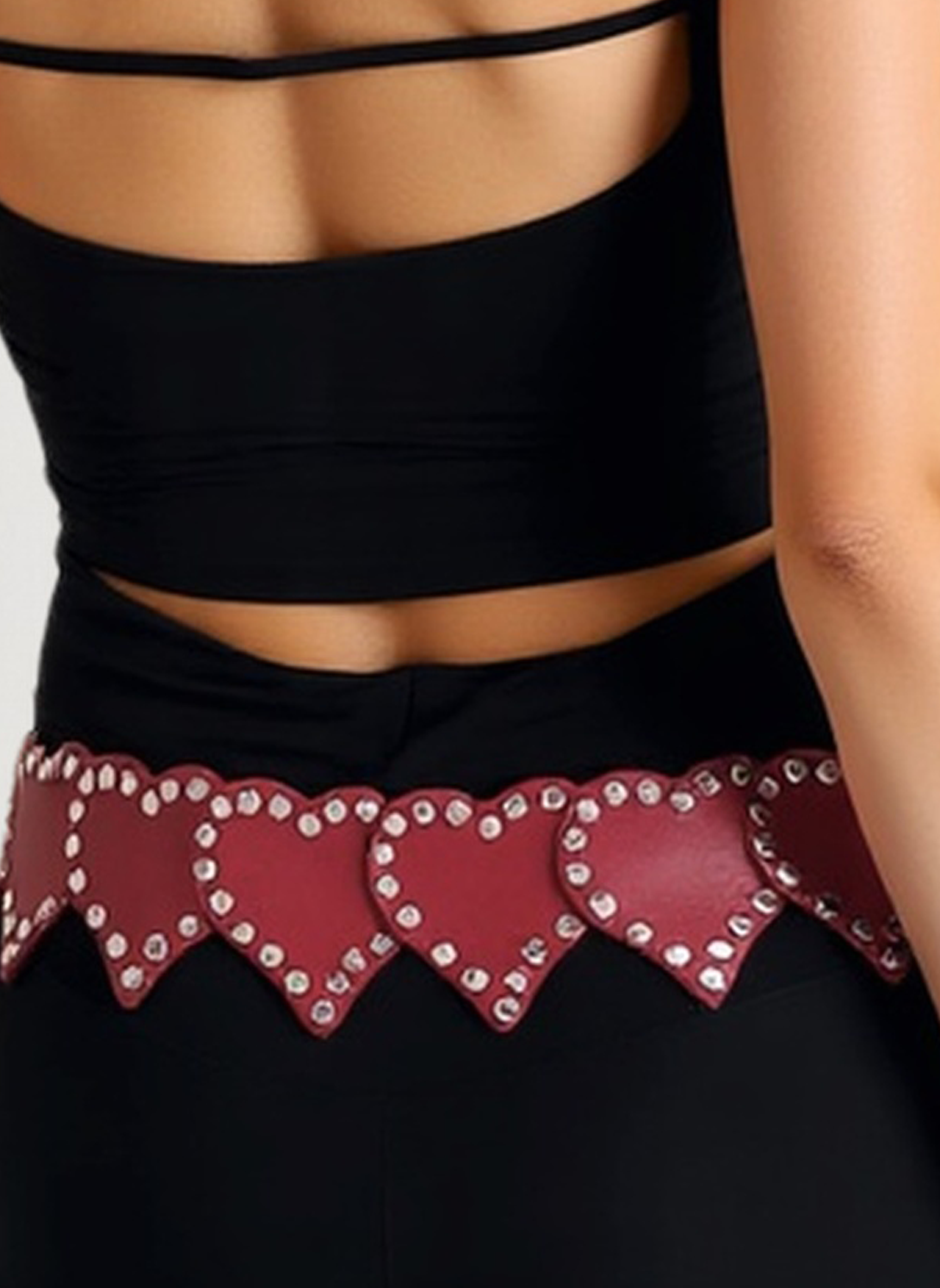 Rivet Gothic Loving-Shape PU Leather Belt