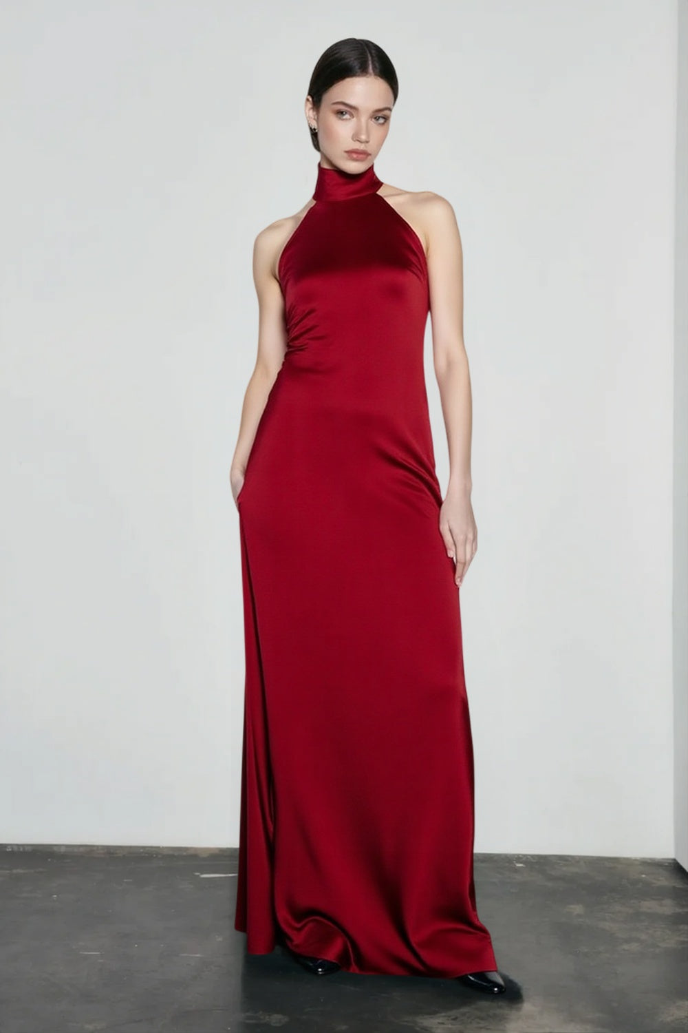 Halter Neck Backless Mermaid Prom Dress