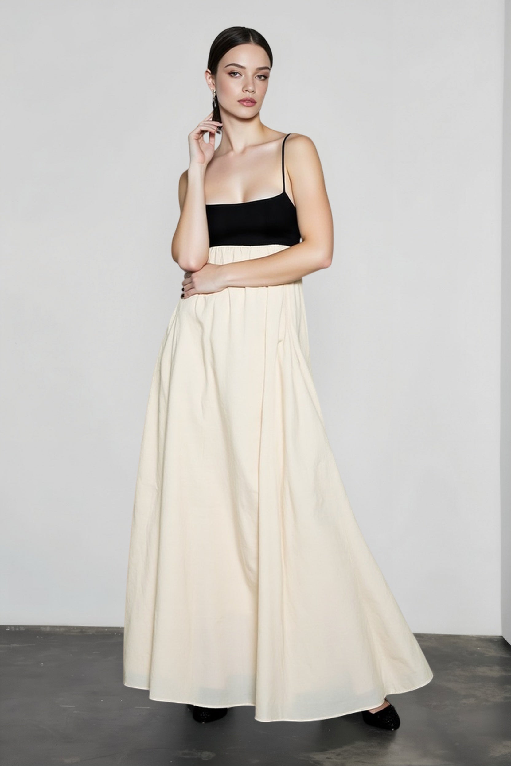 Casual Colorblock Cami Vacation Dress