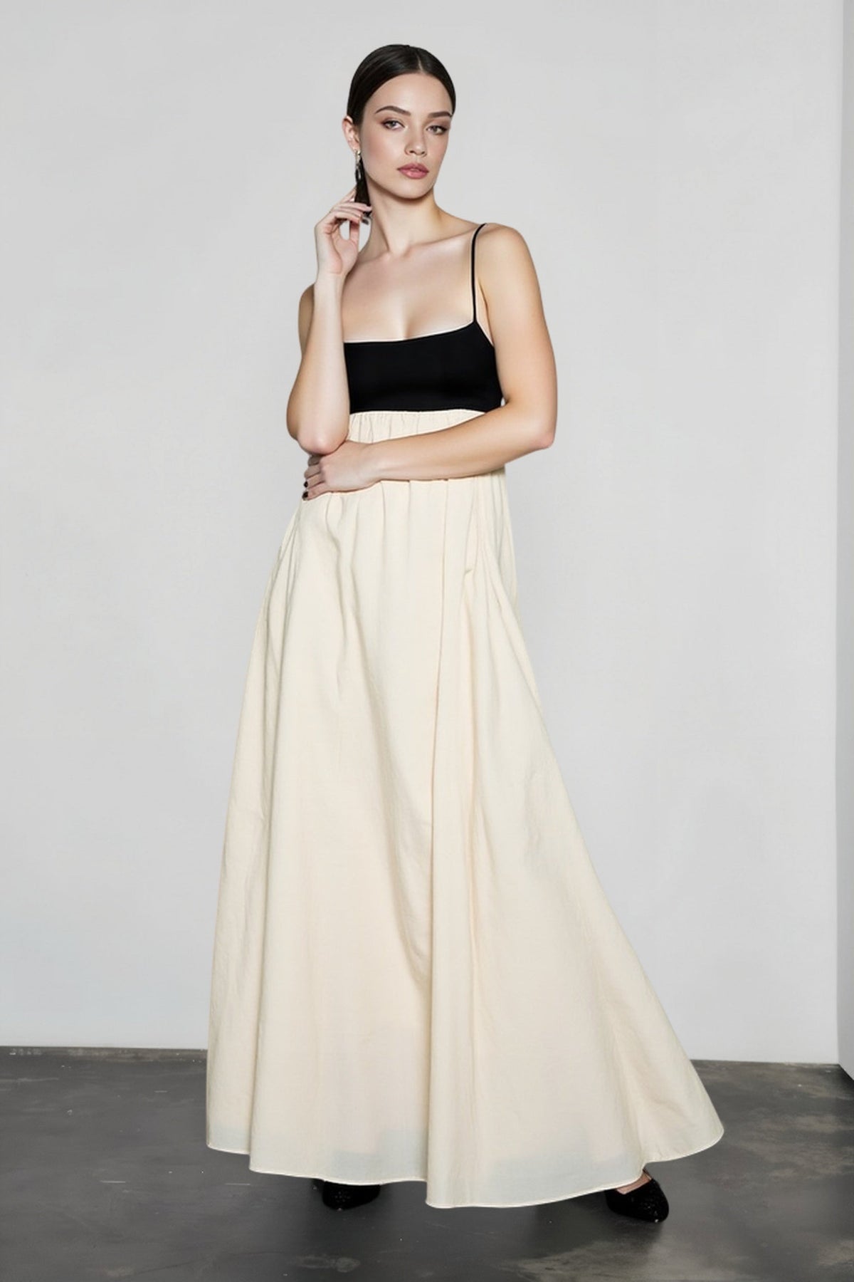 Casual Colorblock Cami Vacation Dress