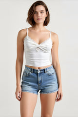 Lace V Neck Halter Cami Top