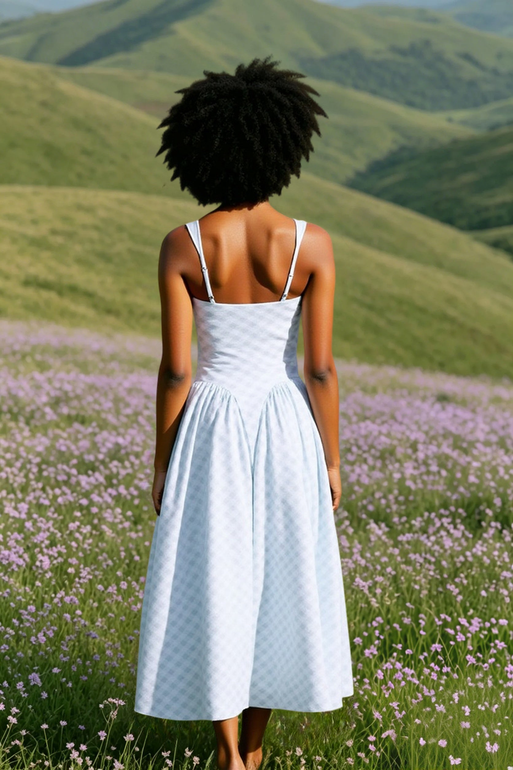 Gingham Backless Slip Birthday Dress