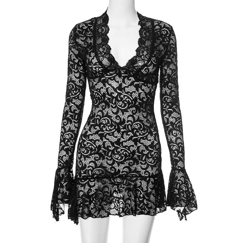 Sequins Jacquard Short Dress