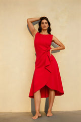 Sleeveless Round Neck Elegant Cocktail Dress