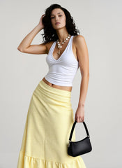 High Waist Stripe Swing Vacation Skirt