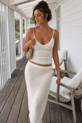 Sexy Off Shoulder Cami Maxi Skirt Set