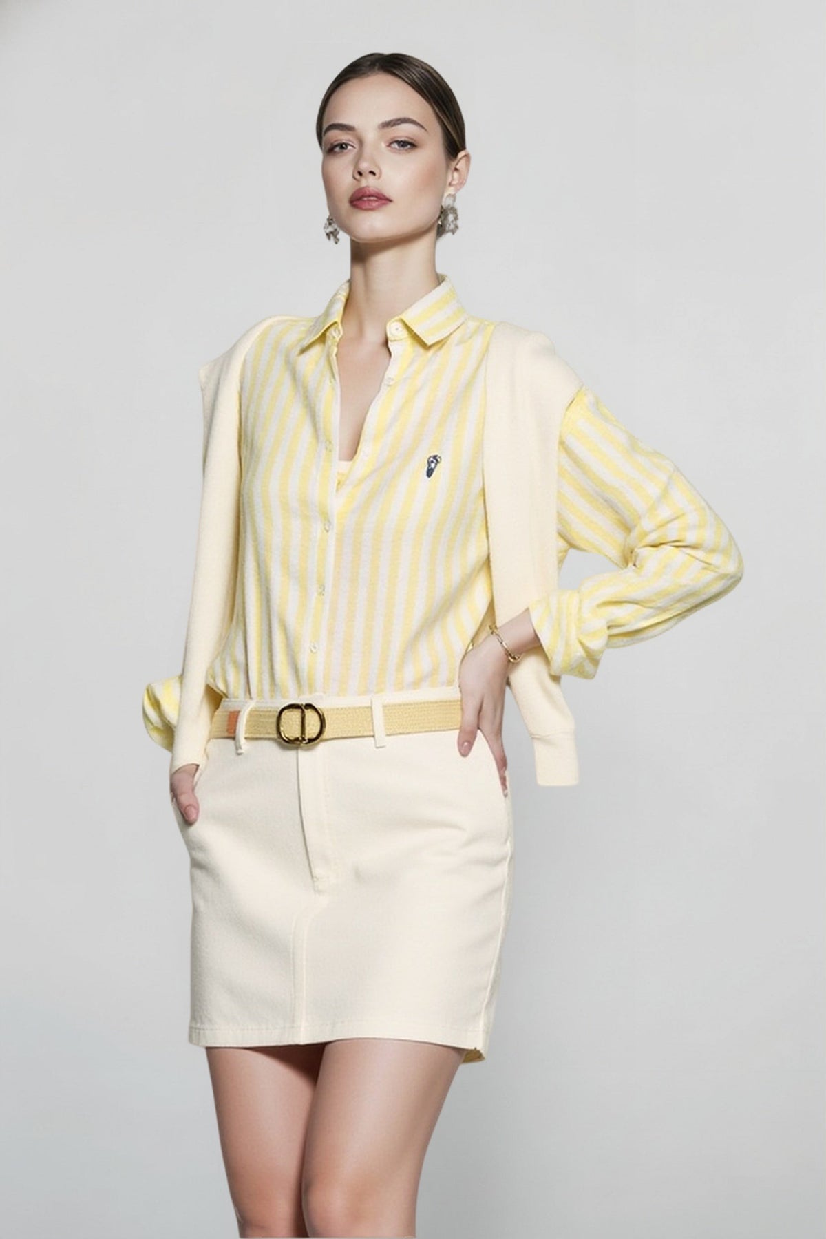 Linen Relaxed Striped Blouse