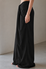 Asymmetrical Twist Solid Wide Leg Pants