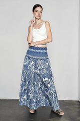 Relaxed Floral Boho Vacation Skirt