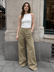 Vintage Draped Cuffed Cargo Pants