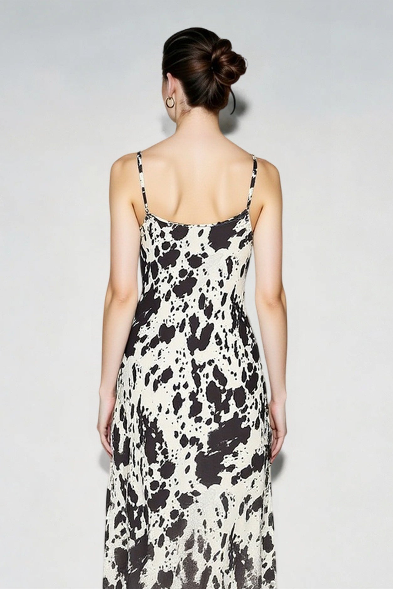 Vintage Floral High-Waist Slip Dress
