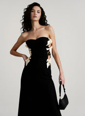 Off Shoulder Hollow Bow Mermaid Bandage Formal Dress