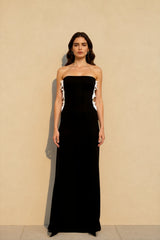 Off Shoulder Hollow Bow Mermaid Bandage Formal Dress
