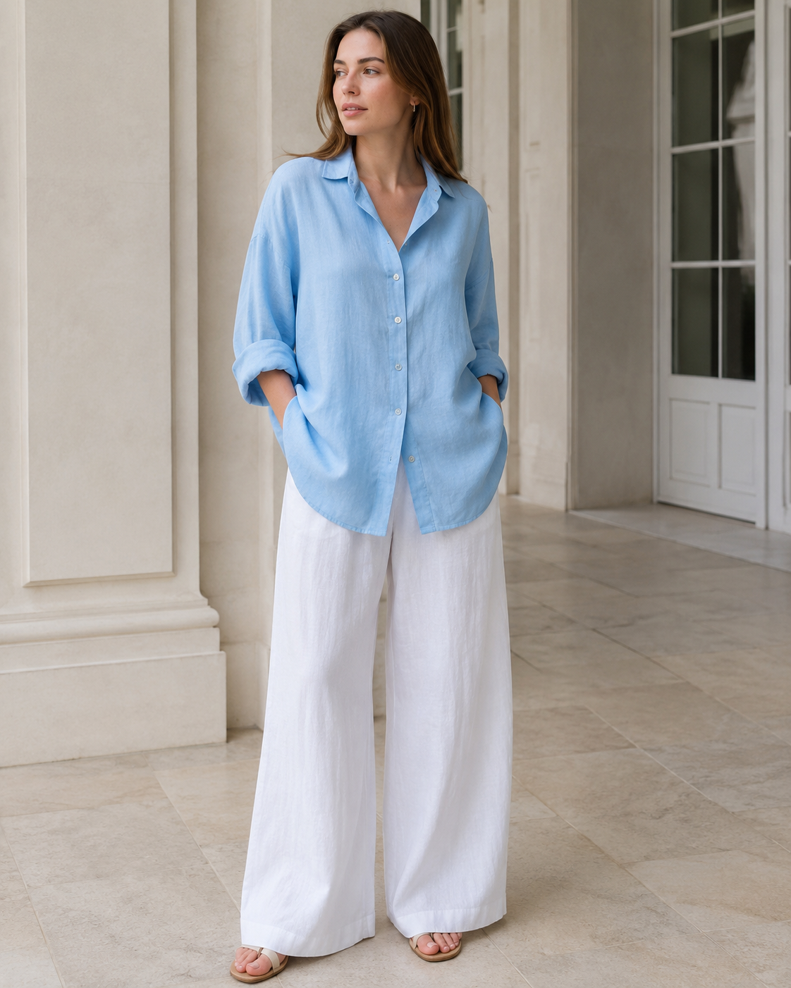 Fashion Solid Loose Casual Commuter Blouse