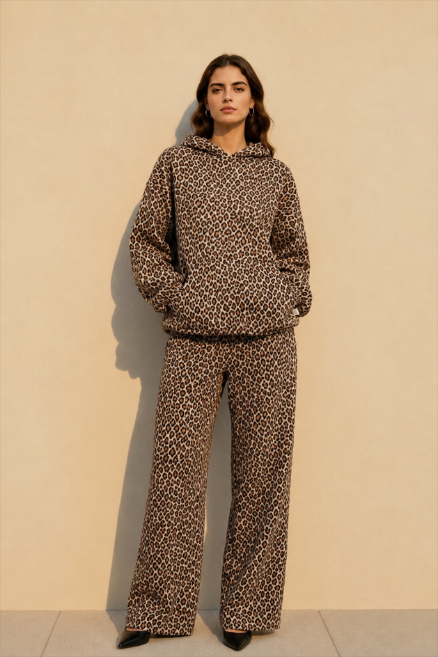 Y2K Leopard Print Hip-Hop Hoodie