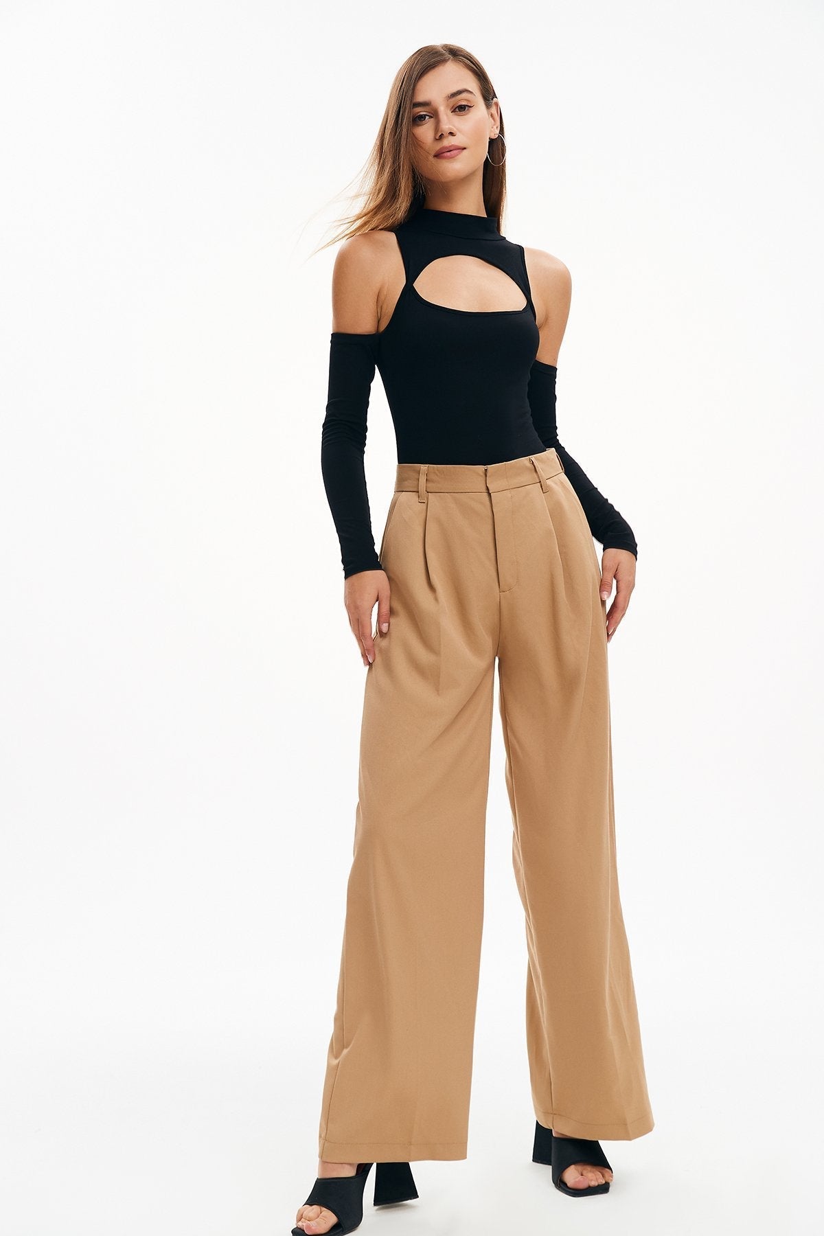 Cut Out Cold Shoulder Bodysuit