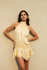 Sexy Halter Backless Tie Vacation Dress