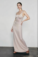 Crew Neck Sleeveless Knit Bodycon Maxi Vacation Dress