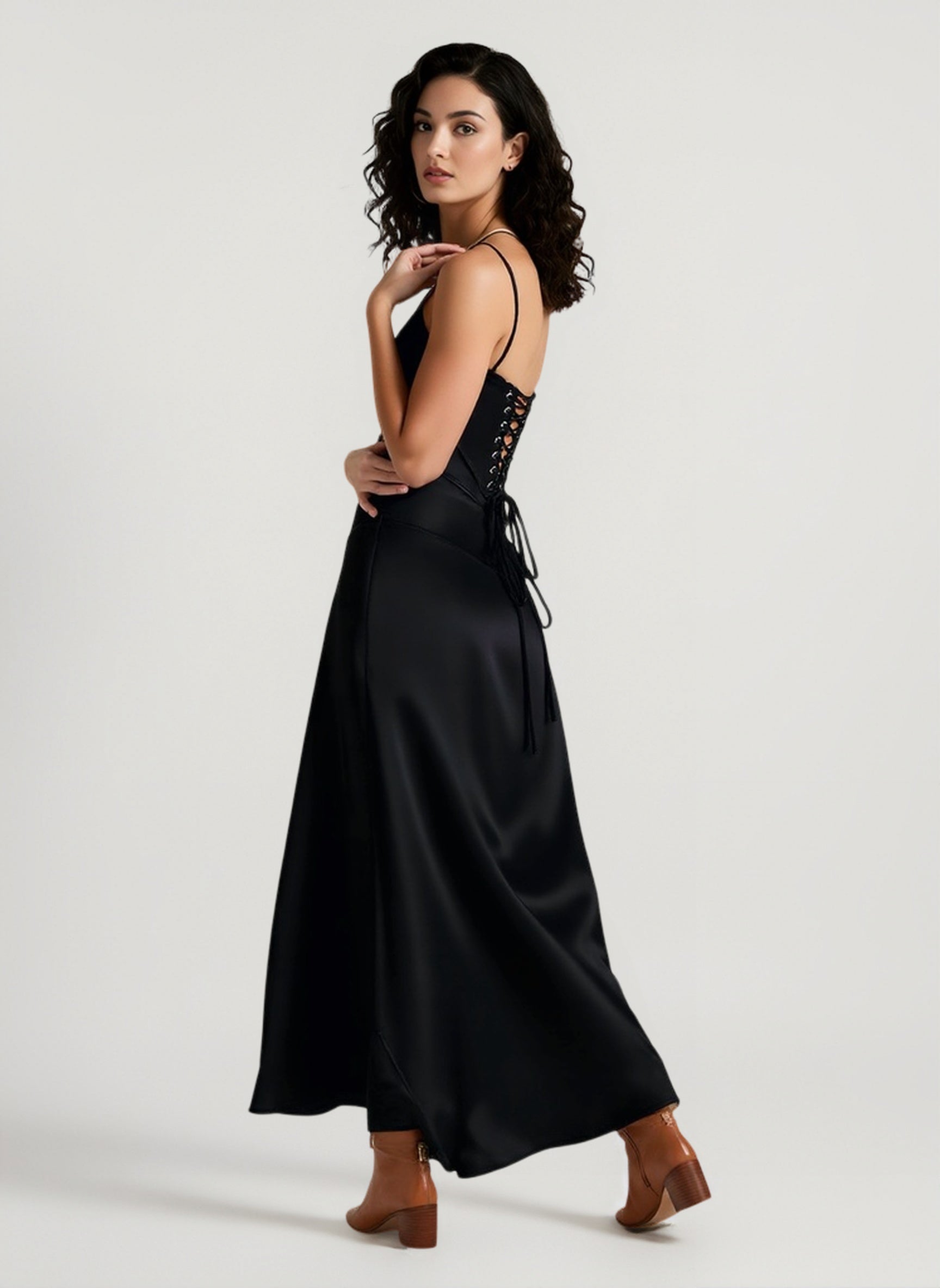 Elegant Cami Backless Maxi Party Dress