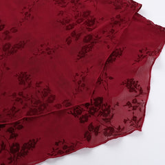 Vivre Mini Dress Burgundy