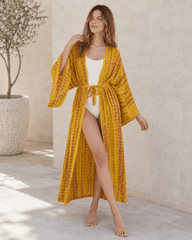 Tie Dye V-Neck Beach Cover Up
