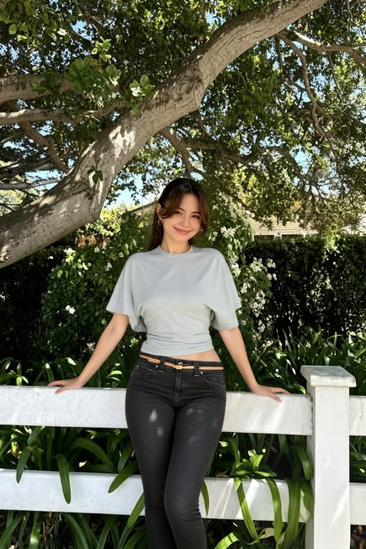 Waist Slimming Shoulder T-shirt