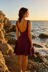 Defined Waist Mini Party Dress