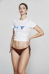 Bikini Print White T-shirts