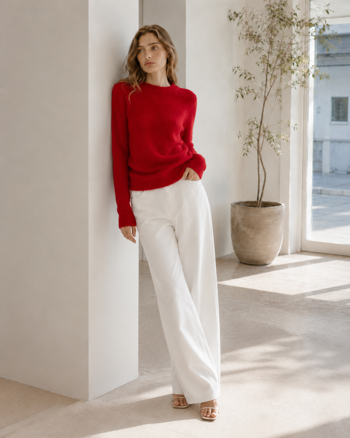 Candy Pastels Sheer Crew Neck Lightweight Knit Top