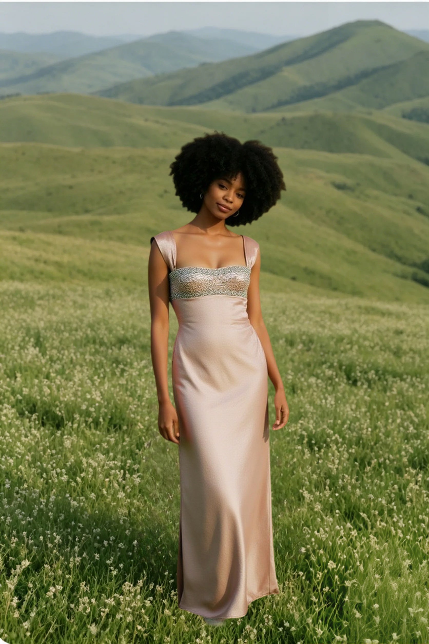 Patchwork Rhinestone Ruched Elegant Maxi Dress